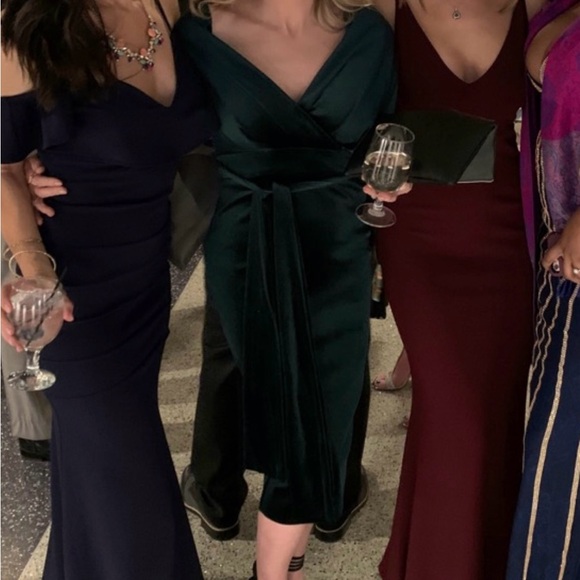 Worn Once Green Velvet ASOS dress - Picture 1 of 5